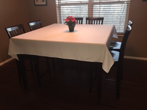 Details About Pub Bar Height Dark Brown Square Dining Table Set 6 Chairs Used Condition Details About Pub Bar Height Dark Brown Square Dining Table Set 6 Chairs Used Condition
