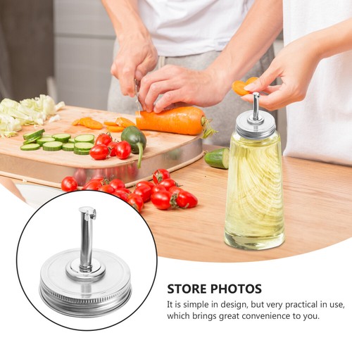 2 Pcs Oil Can Lid Canning Lids Regular Mouth Food Jar Accessories - Picture 9 of 12