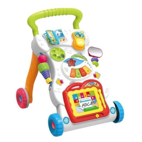 Toddlers Push Walker Stroller Multifunctional Music Cartoon Educational Toy US - Picture 2 of 12