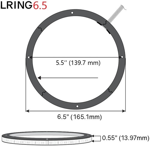 8pcs 6.5'' Color Chasing LED Speaker Ring Lights For Car Truck Audio APP+Remote - Bild 4 von 14