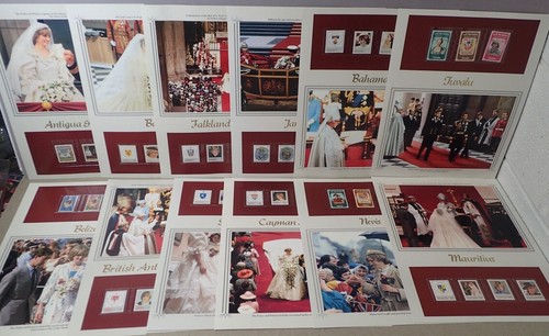 The Royal Wedding Philatelic Panels Charles & Diana 12 Sheets w/ (40) Stamps