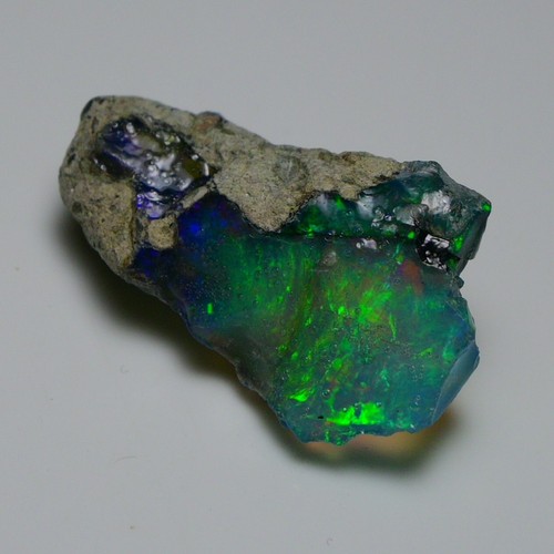 Schwarzopal grob 15,25 kt natürlicher äthiopischer Welo Opal Roh Feuer Jwelle... - Bild 2 von 12