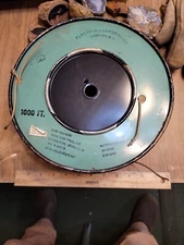 vintage 1940 PLASTOID CORP wire cloth insulated  wire 18 gauge AWG TYPE 1000 FT