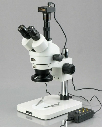 AmScope 3.5X-90X Digital Zoom Estéreo Microscopio + 4-Zone 144-LED+ 5MP USB - Imagen 5 de 8
