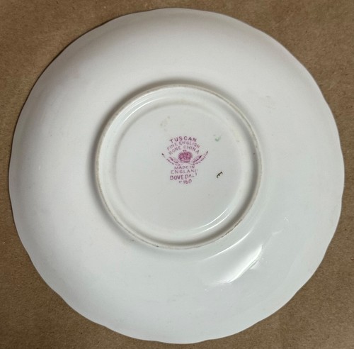 Vintage Tuscan Fine English Bone China Dovedale Floral Pattern Teacup & Saucer - Picture 7 of 21