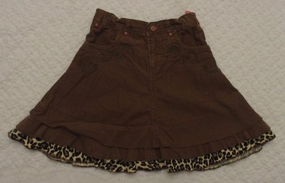 Pampolina 2 years 98 cm 2T Girls Skirt Brown VGUC adjustable waist boutique fall
