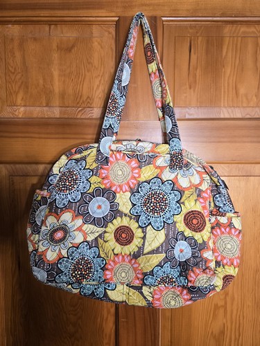 Borsa per pannolini Vera Bradley 2014 ritirata con fasciatoio bambino. Borsa invecchiata indossata - Foto 3 di 18