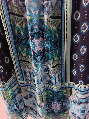 Strandkleid Comma 36 Damen Rock mit Futter Sommerkleid Kleid blau grün - Bild 2 von 5