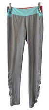 IVIVVA Gray Multicolor Waistband Ruched Leg Girl's Athletic Leggings Size 12
