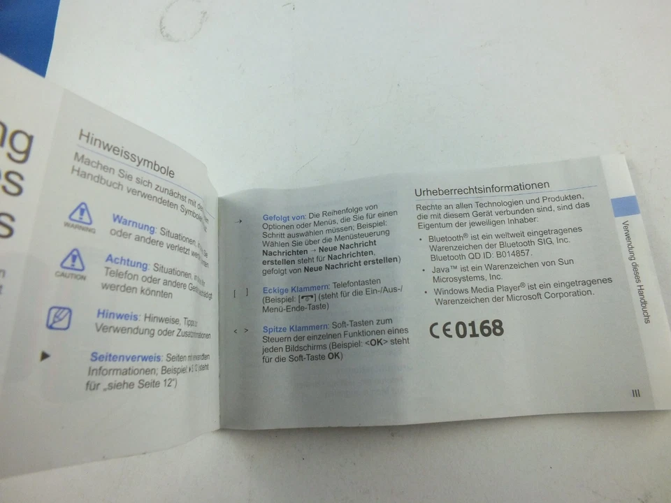 Original Samsung SGH B2100 Benutzerhandbuch Bedienungsanleitung Anleitung Deu - Bild 3 von 4