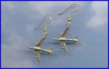 DC-8 Earrings Aircraft Airplane Plane Aviatrix 99's Made in the USA
