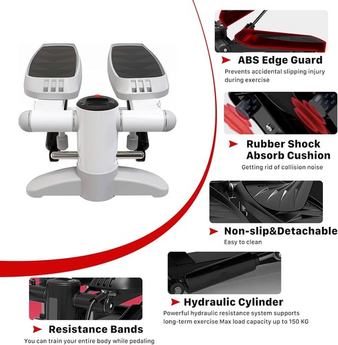 Portable Stair Stepper for Exercise - Mini Stepper Fitness Equipment with LCD Mo - Picture 4 of 5