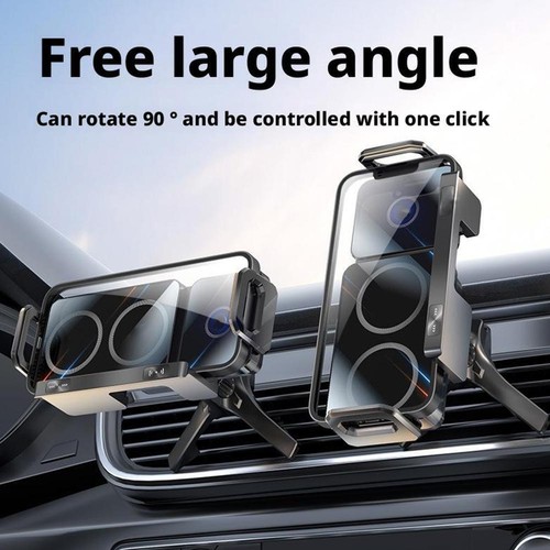 Folding Screen Car Phone Holder Wireless Dual-coil Fast Charging D4P7 K5P1 GTR8 - Picture 3 of 16