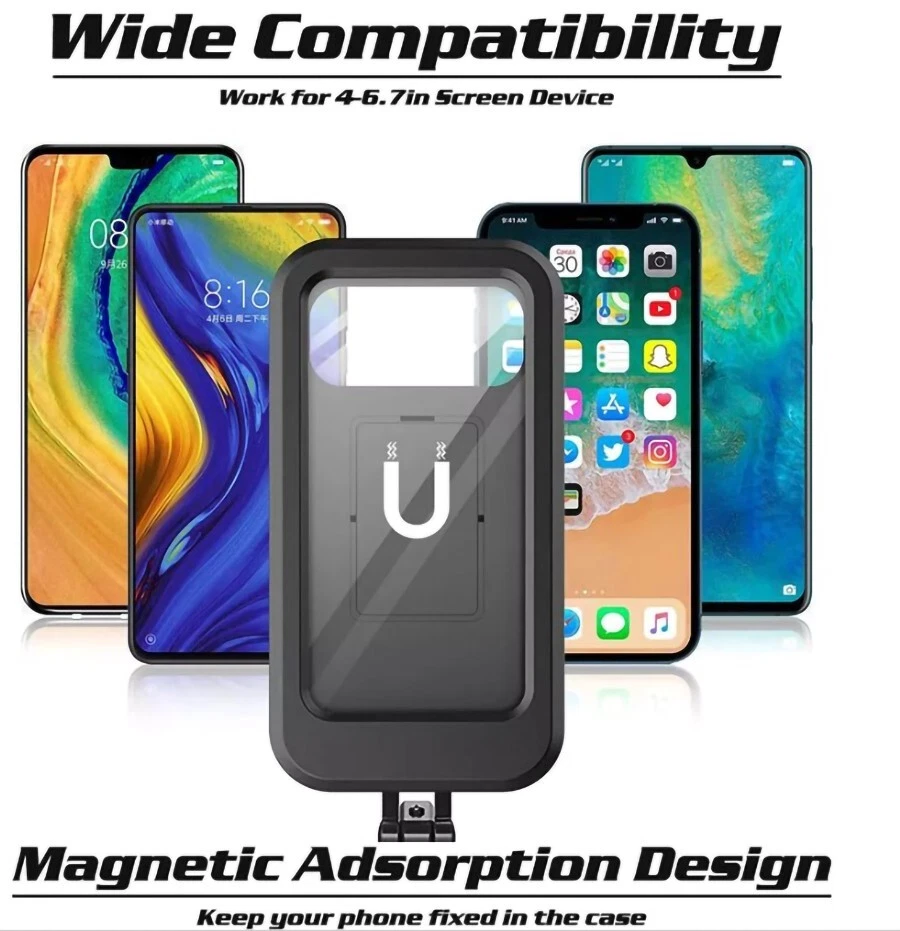 Universal Waterproof Bike Mount Cellphone Holder for Motorcycles 360° Adjustable - Image 2 of 4