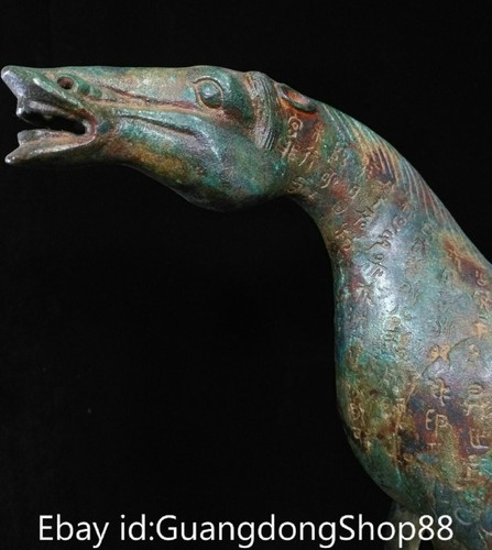 15.2" Old Chinese Bronze Ware Carving Dynasty Palace Tang Horse Success Statue - Picture 4 of 9