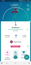 💦Non Shiny Gigantamax Inteleon (Intelleon) Pokemon GO💦Registered 20k or PTC