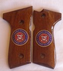 Beretta-GRIPS-92F-92FS-96F-96FS-92G PAINTED U.S. C. GUARD LOGO LIGNUM VIATE X-X