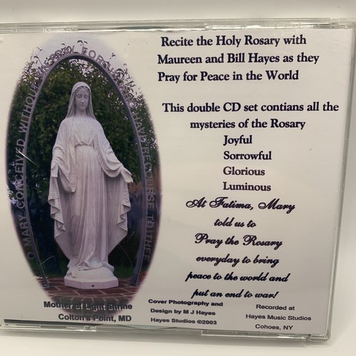 The Holy Rosary For World Peace 2-Disc CD Maureen And Bill Hayes - Foto 2 di 6