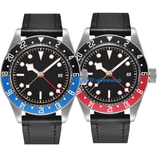 41 mm GMT cristal zafiro esfera estéril negra bisel de titanio reloj automático - Imagen 2 de 20
