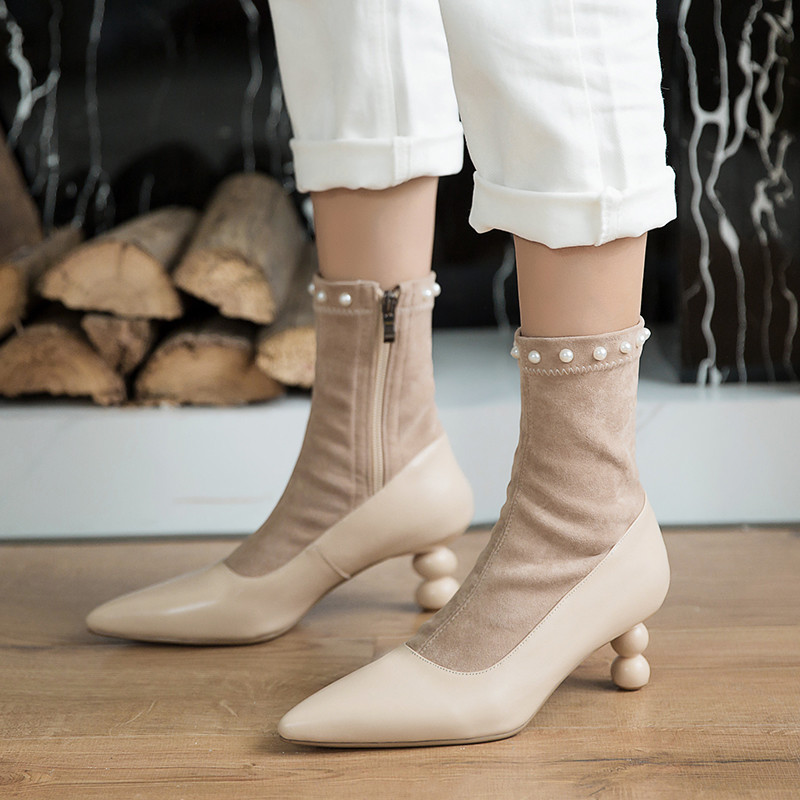 Original Damen Schuhe kurz Stiefel Strass OL Stretchy High Heel Elegant Neu Original Damen Schuhe kurz Stiefel Strass OL Stretchy High Heel Elegant Neu