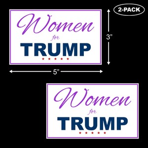 Trump-2020-Women-For-Trump-Bumper-Sticker-Decal-Vinyl-Support-MAGA-45th-2-PACK