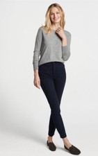 150 Peter Millar Women's Karlie Stretch Sateen High Rise Pant-Navy-Size: 4 -NEW