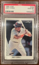 1990 Leaf Joey Cora #366 PSA 10 Gem Mint Padres