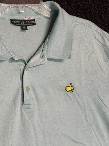 Masters Collection Pima Cotton Logo Polo Shirt Mens Size XXL Mint Green EUC - Picture 5 of 10