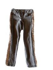 Girls CAT  JACK Super Skinny Stretch JEANS Gray Pants Size 5