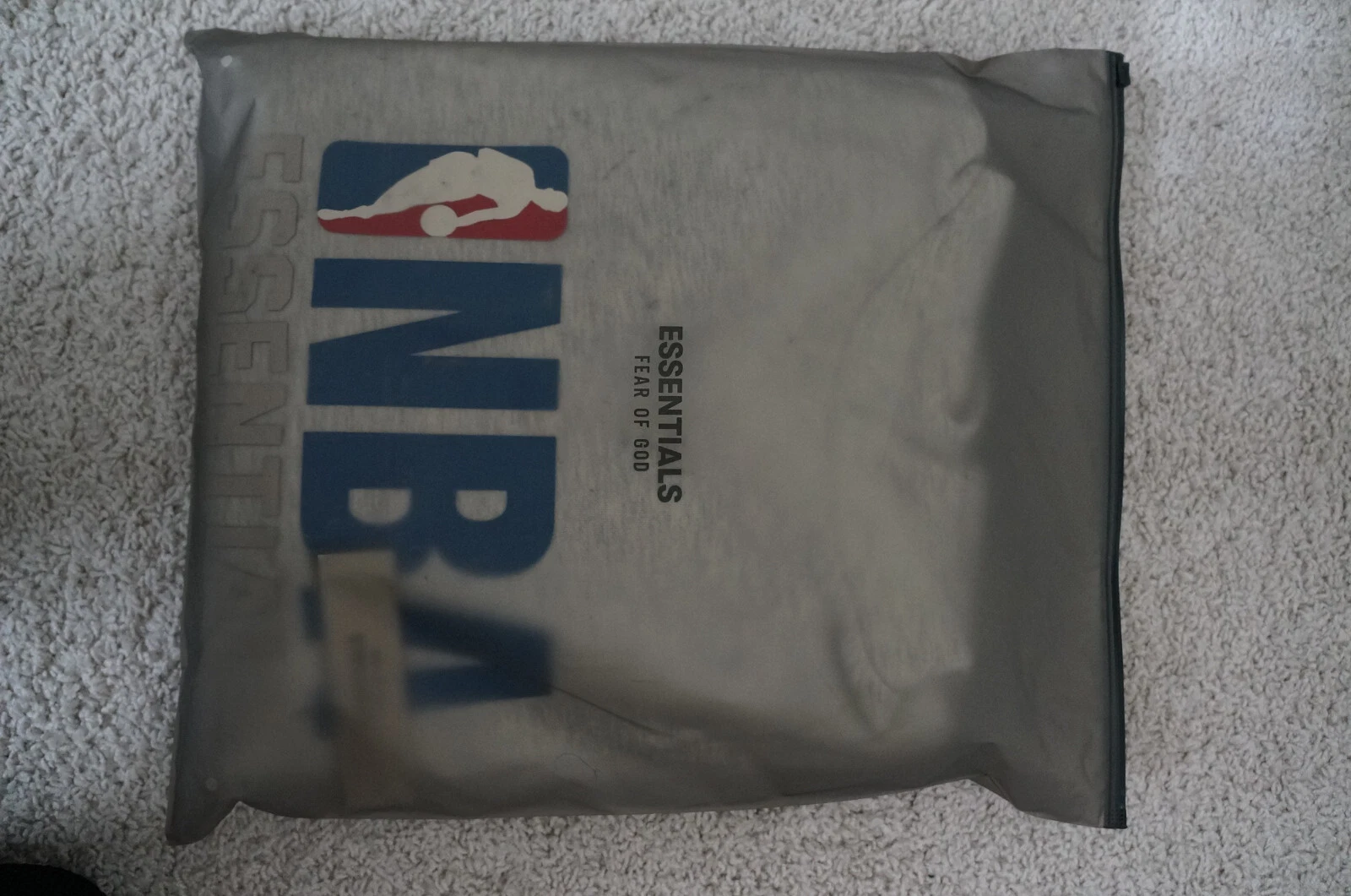 Felpa con cappuccio NBA x ESSENTIALS Fear of God Light Heather pullover autentico uomo TAGLIA L