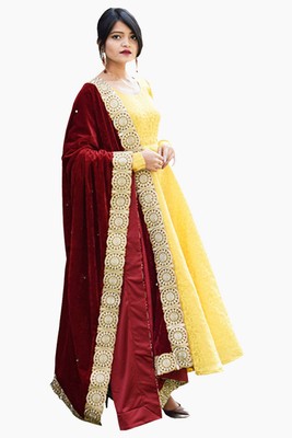 velvet dupatta dress