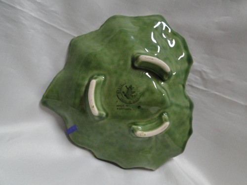 Bordallo Pinheiro Autumn Service: Leaf Dish, 7 1/2" x 1 7/8" Tall, As Is - Picture 6 of 7