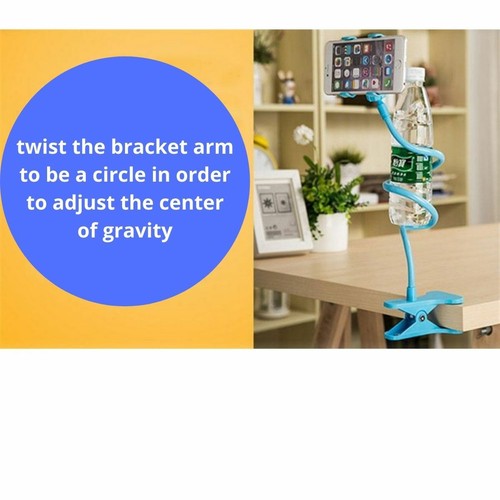 Flexible 360 Clip Mobile Cell Phone Holder Lazy Bed desk Bracket Mount Stands us - Picture 21 of 25