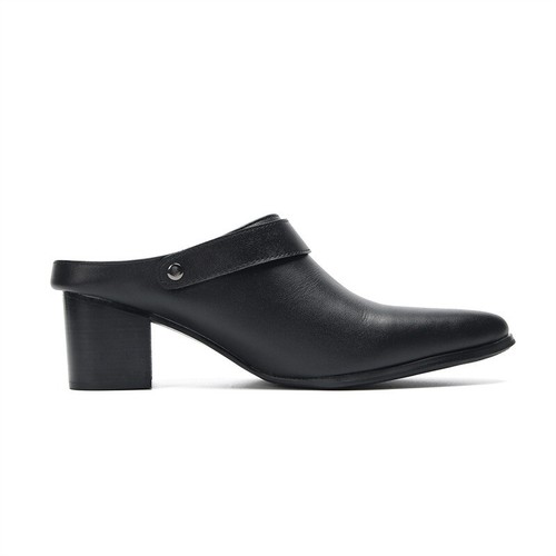 Zapatillas de cuero real con puntera cerrada Occidente zapatos de tacón británicos - Imagen 5 de 20