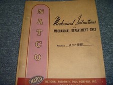 National Automatic Tool 613-1199 Drill Press Mechanical Operator Manual