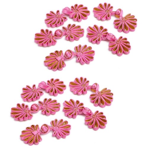 10 Pairs Chinese for Frog Closure Buttons Flower Knot Fastener Sewing Handmade C - Picture 5 of 9