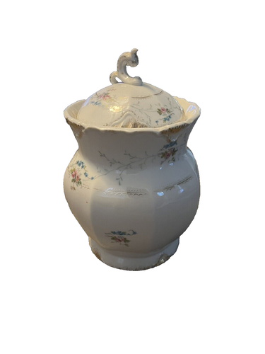 Porcelain Biscuit Barrel Tea Caddy Cracker Cookie Jar Canister from Austria - Picture 1 of 5