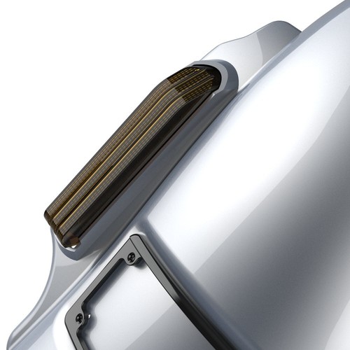 Advanblack Barracuda Silver Dominator Stretched Rear Fender For 2014+ Harley - Picture 12 of 17