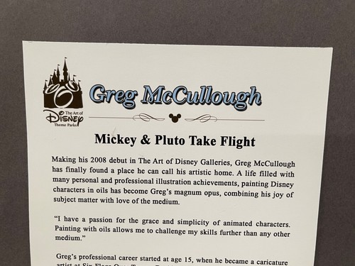 Disney's Haunted Mansion "Mickey & Pluto Take Flight" 2015 Art Print w/ COA - Picture 9 of 10