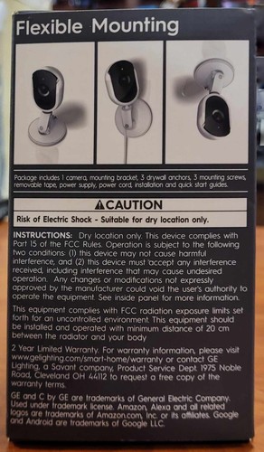 Cámara de seguridad inalámbrica inteligente interior GE CYNC 1080p ¡NUEVA! - Imagen 2 de 4