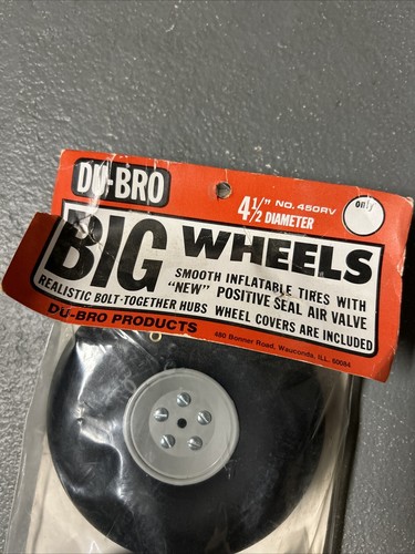DU-BRO 450RV 4-1/2" große Räder (glatte aufblasbare Reifen) Neu aus altem Lagerbestand - Bild 2 von 7