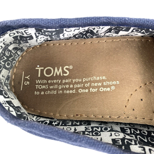 TOMS Shoes Youth Size 5 Boston Red Sox Custom Hand Painted Canvas Slip-On - Picture 10 of 10