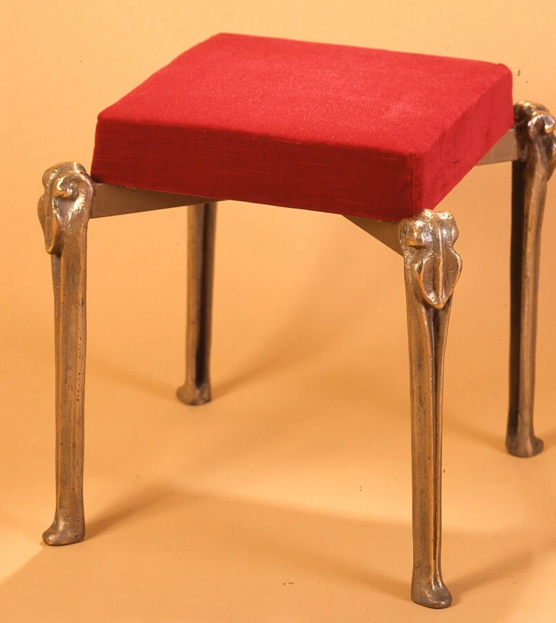 Hocker aus Bronze, massiv, modern, Einzelstück