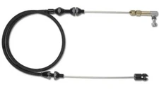 36" Midnight Black Stainless Steel SS Braided Throttle Cable Assembly street rod