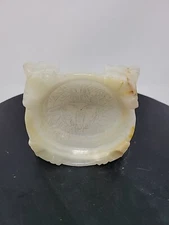 Mayan Aztec Marble Onyx Ashtray Cigarette Ash Tray Vintage Folk Art