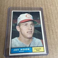 1961 Topps Jay Hook #162 Cincinnati Reds Vintage Baseball Card (good)(q)