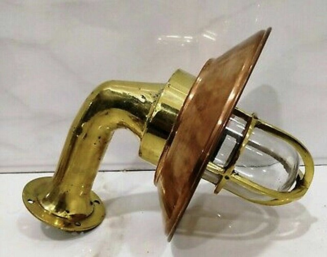 NAUTICAL BULKHEAD NEW BRASS WALL PASSAGEWAY SHIP BULKHEAD LIGHT & COPPER SHADE NAUTICAL BULKHEAD NEW BRASS WALL PASSAGEWAY SHIP BULKHEAD LIGHT & COPPER SHADE