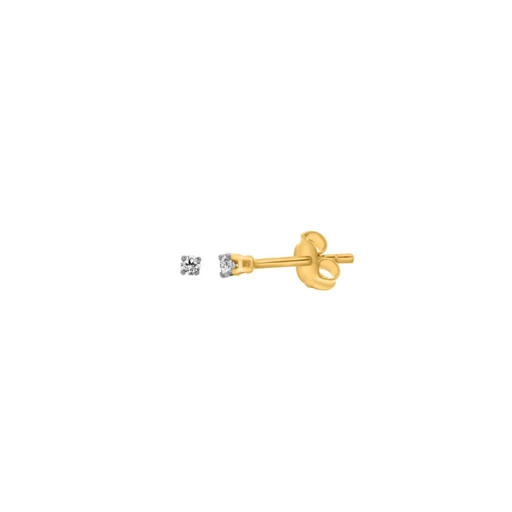 0.03 Ct Round Cut D VVS1 Diamond Yellow gold Finish Stud Earrings 0.03 Ct Round Cut D VVS1 Diamond Yellow gold Finish Stud Earrings