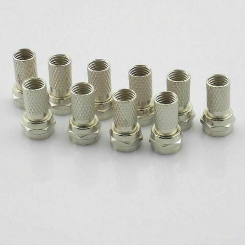Aerial Coaxial F Plug Connector RG6 Screw Twist TV Satellite Adapter Coax Cable - Picture 3 of 7