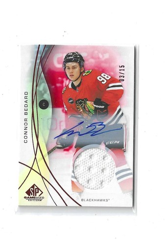 24-25 SP Game Used Red Auto Jersey Connor Bedard/15